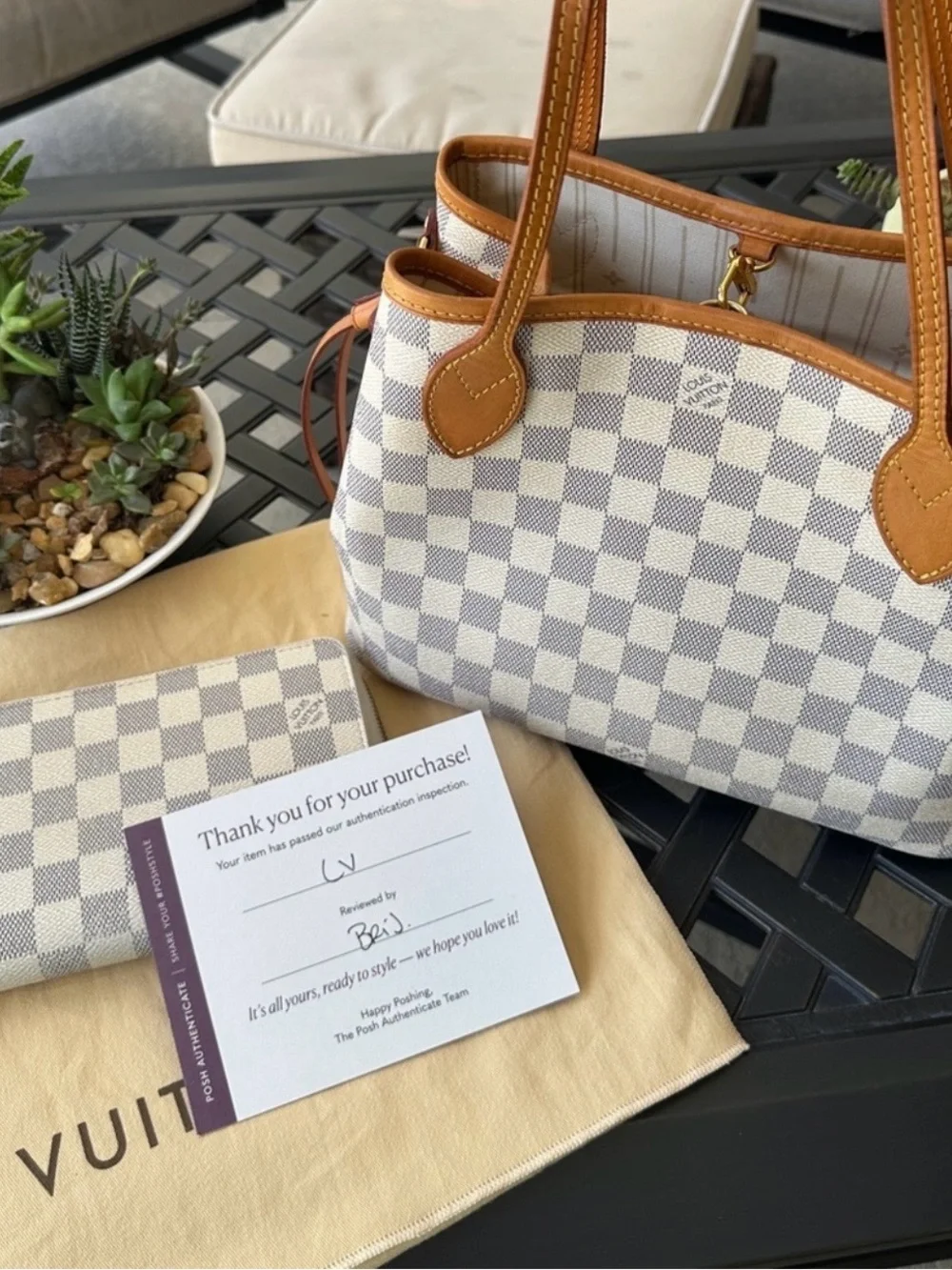 Louis Vuitton Neverfull MM, white - Picture 3 of 15